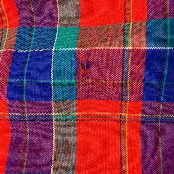 Pendleton Wool Midi Skirt Plaid A-Line Pleated Pockets Lightweight VTG 70s USA - Picture 10 of 10